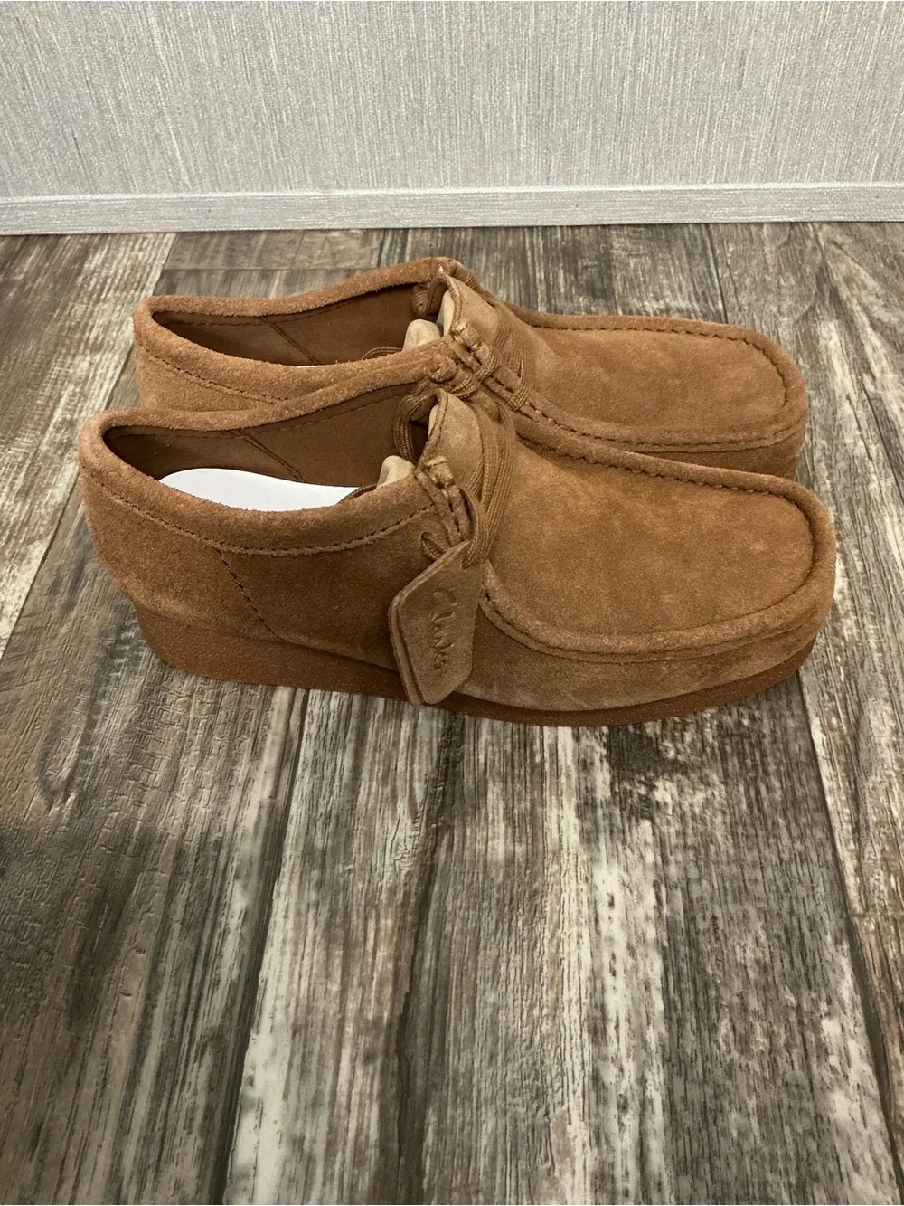 Clarks Men's Brown Suede Wallabee-Style Slip-On Loafer Size 8